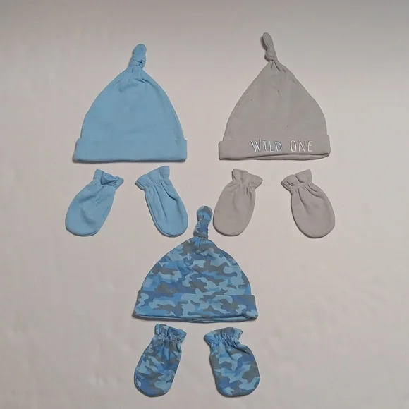 Infant Caps and Scratch Mittens - Picture 1 of 12
